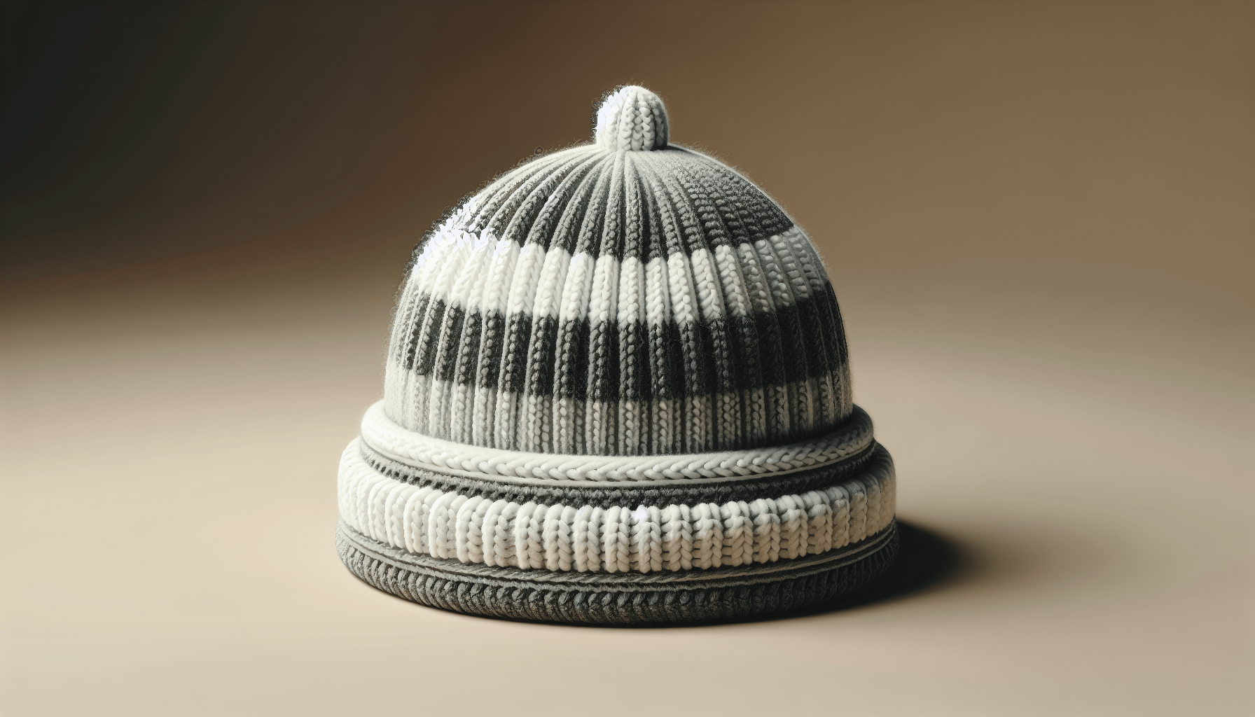 Wool Sauna Hat Gray White Without Embroidery