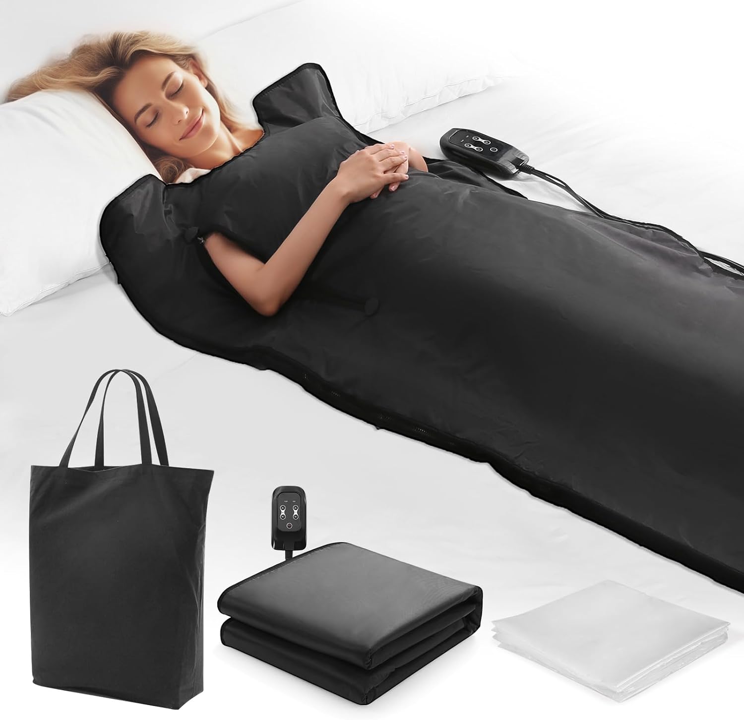 Careboda Infrared Sauna Blanket for Detoxification  Relaxation, Portable Far Infrared Sauna to Relax and Rejuvenate Your Body and Mind, Perfect for Home Sauna Therapy