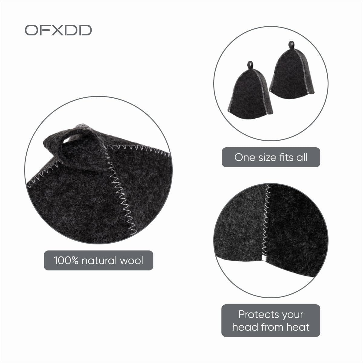 Banya Hat - Pack of 2 - Russian Sauna and Banya Hat - Men and Women Sauna Hat