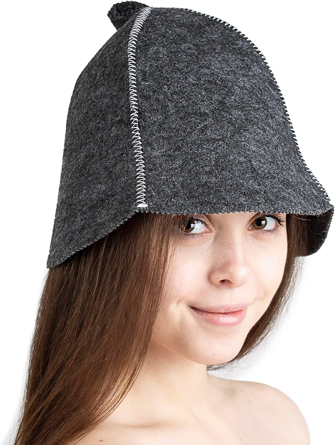 2 pcs Banya Cap Russian Sauna Hat for Men Sauna Woman’s Banya Hat Gray - Cap Sauna Accessories Kit for Women Sunlighten Sauna Accessories