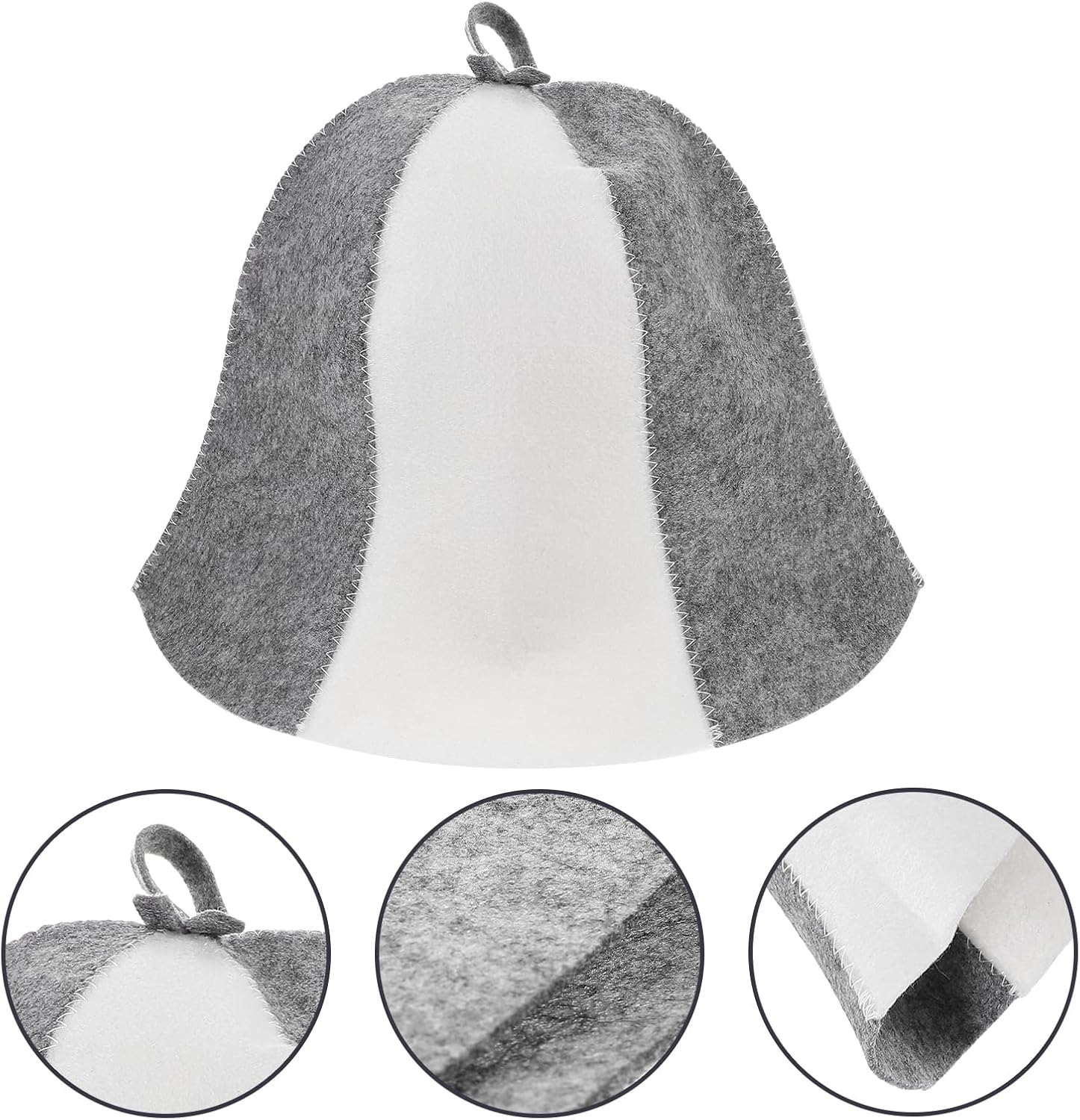Lurrose Sauna Hat Wool Felt Hats Sauna Cap Bathhouse Shower Cap Sauna Cover for Sauna Bathing Hair