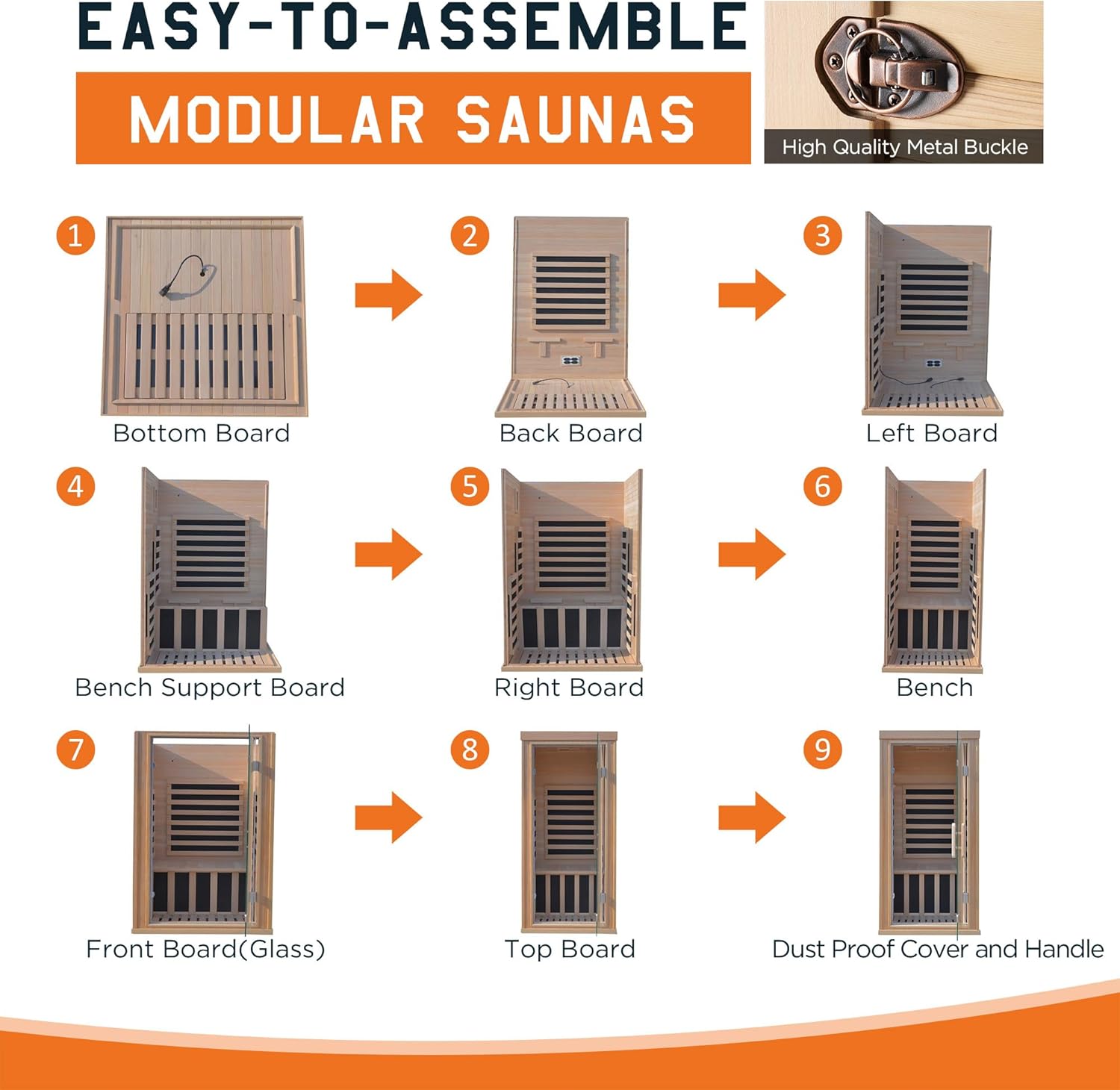 Albott Infrared Sauna 1 Person, Infrared Saunas for Home, 746W/110V Spruce Wood Dry Sauna with Foot Warmer, Easy Assembly – Compact Indoor Spa, 149℉ Fast Heating, LED Light, 27.2x31.8x60.2