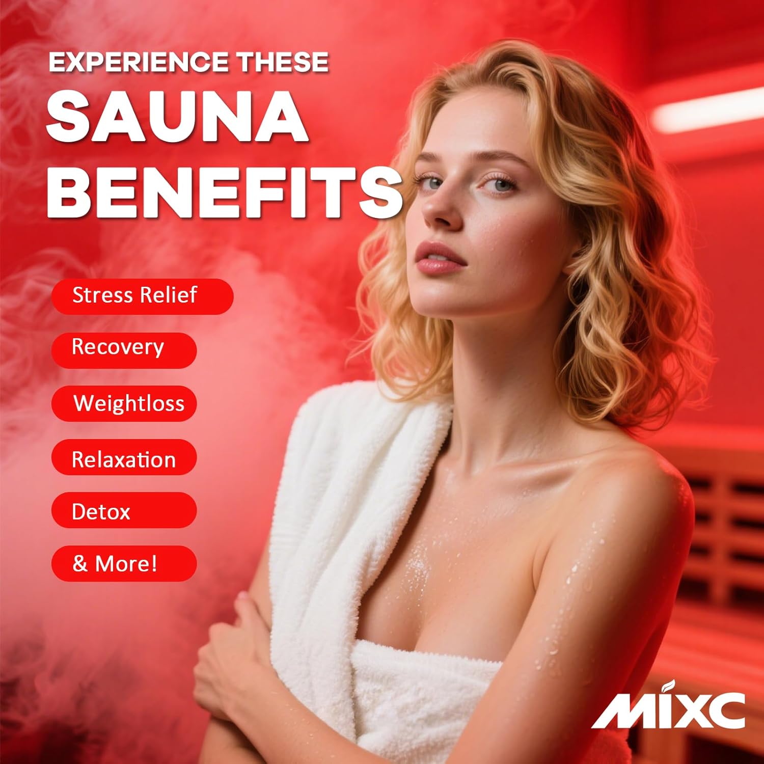 MIXC Upgraded Infrared Sauna Box – Ideal for Relaxation  Detoxification | Includes Folding Chair | Multi-Layer Full-Body Sauna Tent for Home, Spa, Indoor, Outdoor  Gym Use (Infrared Version-Black)