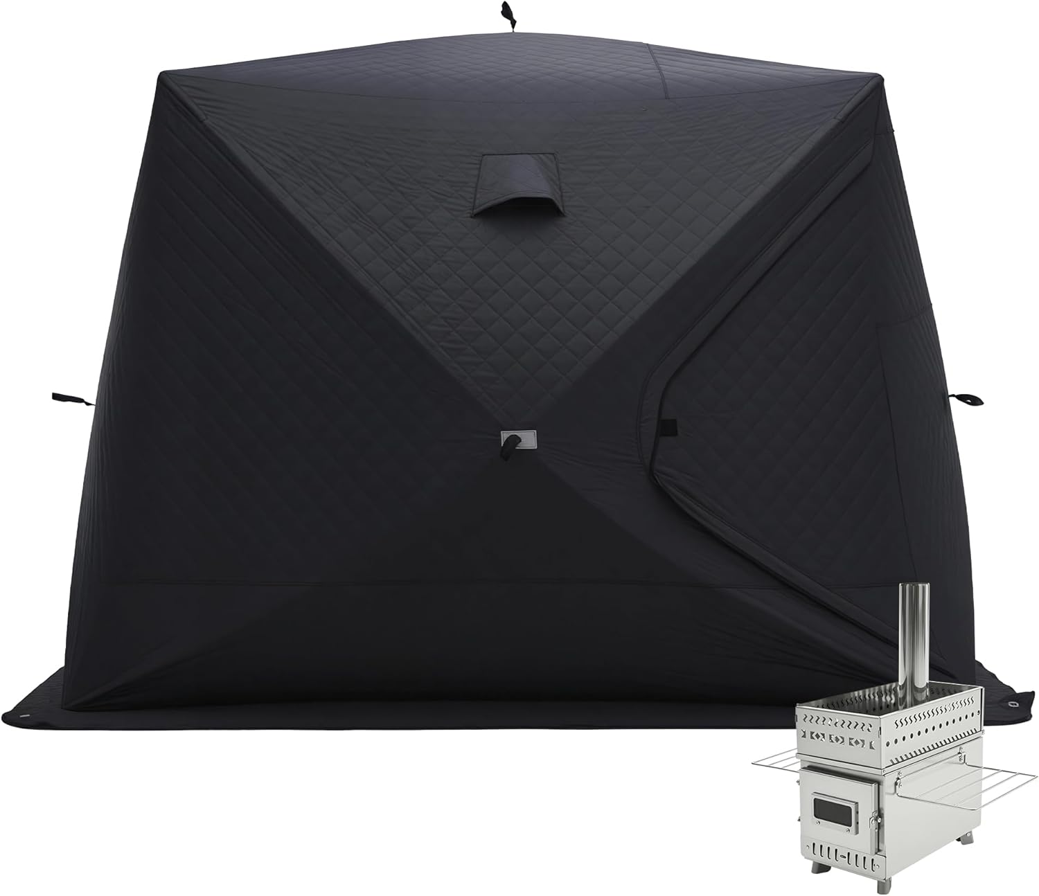 Albott 3 Person Steam Sauna for Home, Portable Sauna Tent with 3L 1500W Steamer, Extra Large Size 6.6’ x 3.3’ x 5.8’ Full Body Home Spa, Remote Control, Folding Chair, Grey