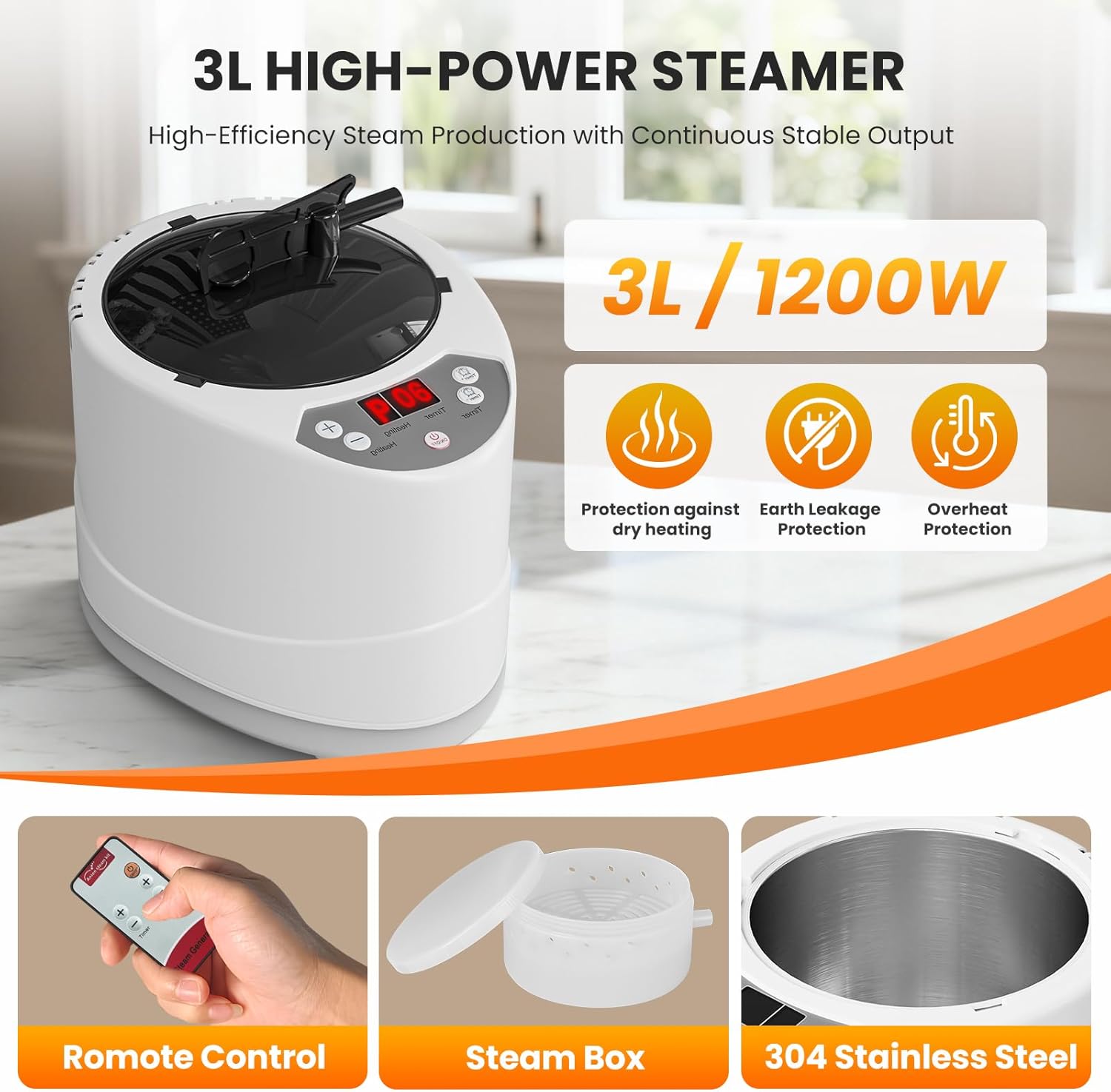 LILYPELLE Sauna Box, 1 Person Large Portable Steam Sauna for Home with 3L/1200W Steamer and Folding Chair, 71 H X 35 L Heated Insulation Saunas Tent for Relaxation (1 Window)