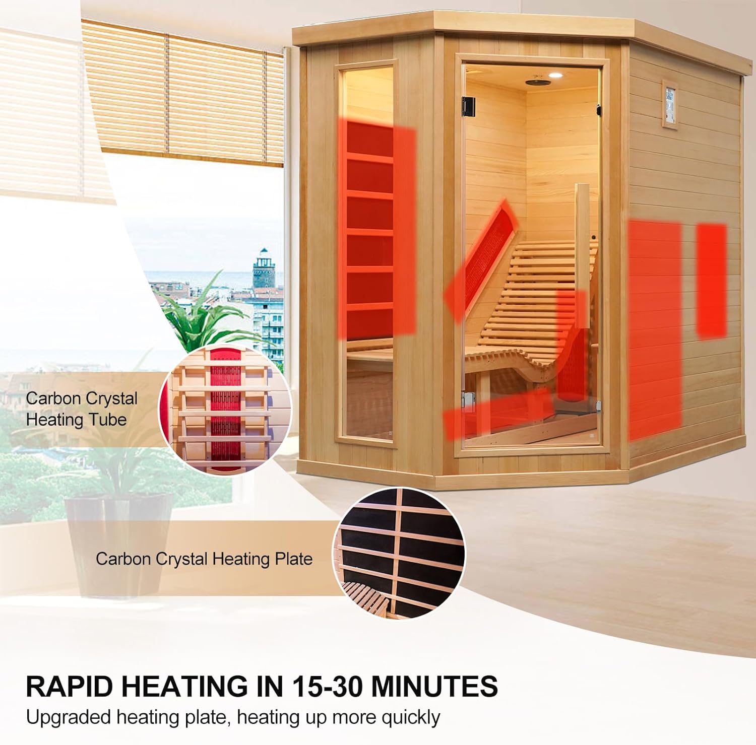 Portable Steam Sauna Box for Home Spa, Steam Saunas for Home, Full Body Sauna Tent for Relaxation, 1500W  4L Sauna Steamer Machine, Remote Control, Foldable Chair (Black)