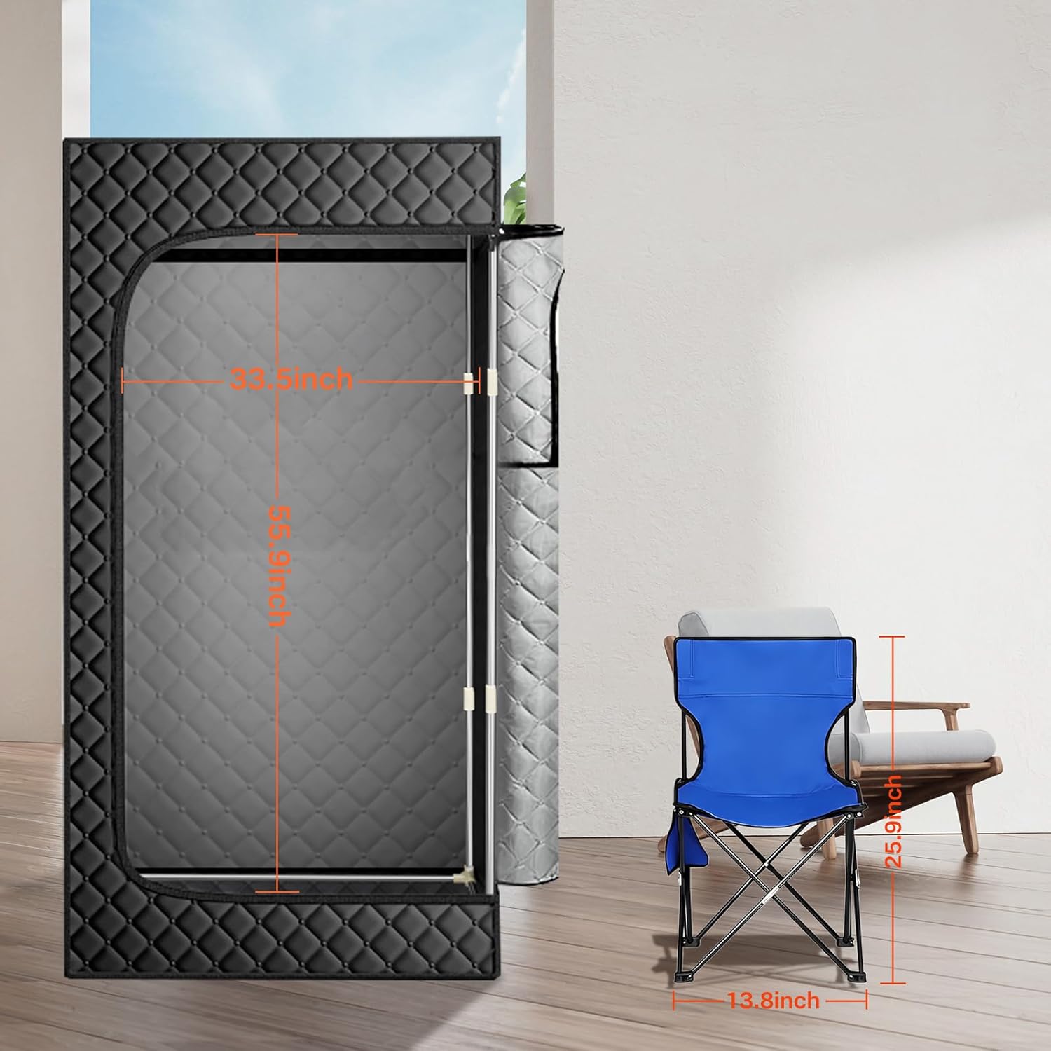 Sauna Box,Portable Steam Sauna Tent for Home,Personal Sauna Room with Remove Control,at Home Sauna Full Body,1200W 3L, for Women