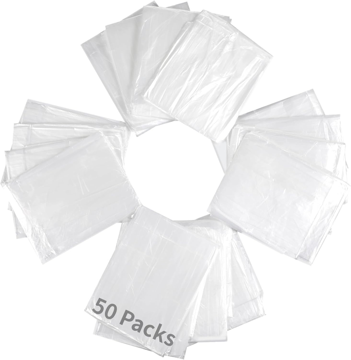 Lnrueg 50PCS Disposable Plastic Sheeting for Body Wrap, 83‘’×47‘’ PE Sauna Bag Liner, Sauna Blanket Insert, Disposable Sheets for Home Bathtub, SPA, Beauty Salon