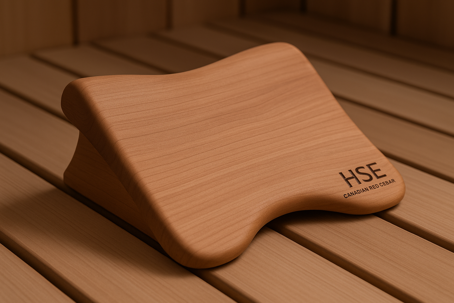 HSE Canadian Red Cedar Modern Sauna Headrest (Pack of 2)