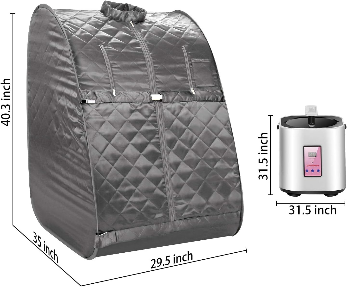 OPPSDECOR Portable Steam Sauna Spa Personal Sauna Tent for Relaxation at Home, One Person Indoor Sauna with Remote Control, Foldable Chair, Timer