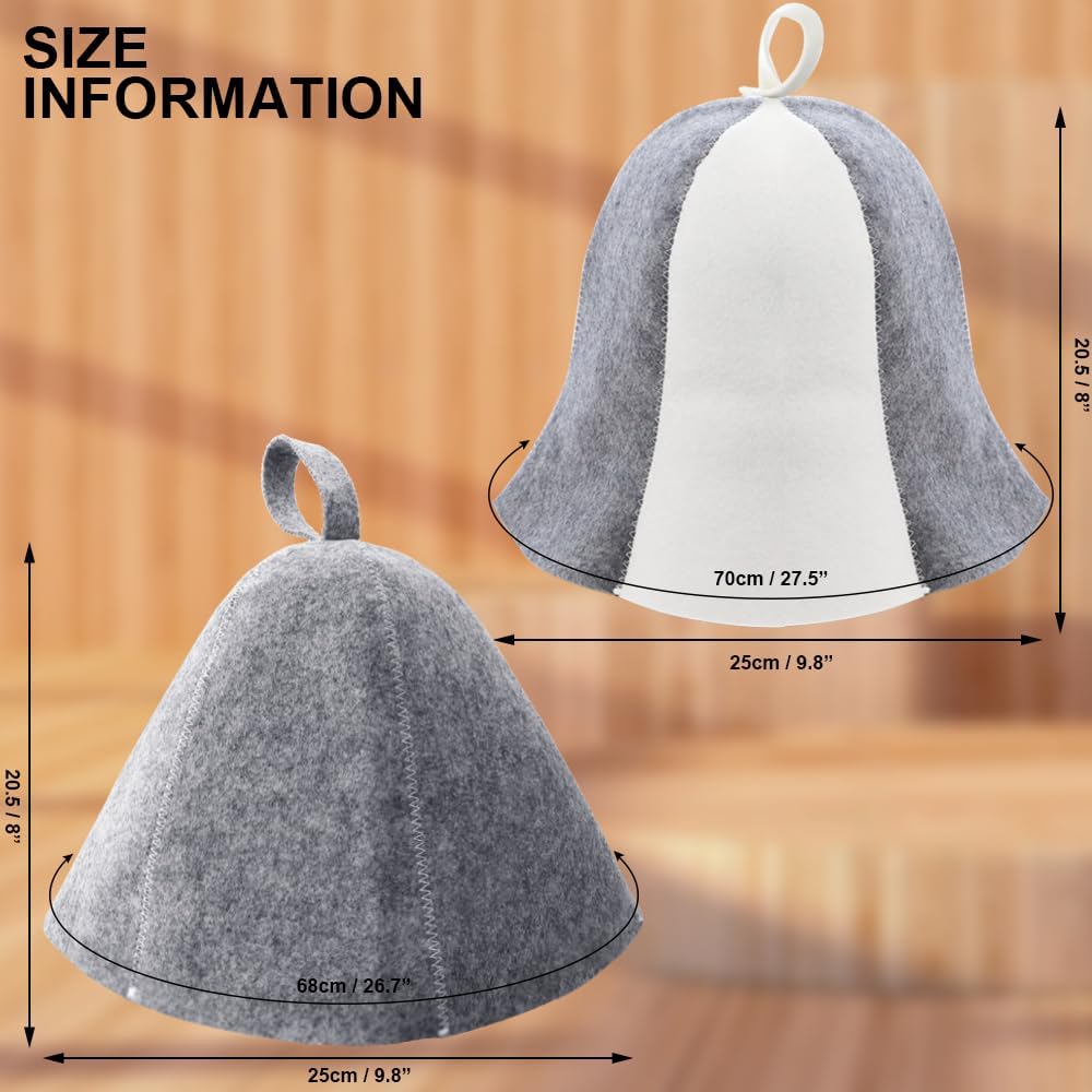 2 Pack Wool Sauna Hat Ukrainian Banya Cap for Men Women Bath House review