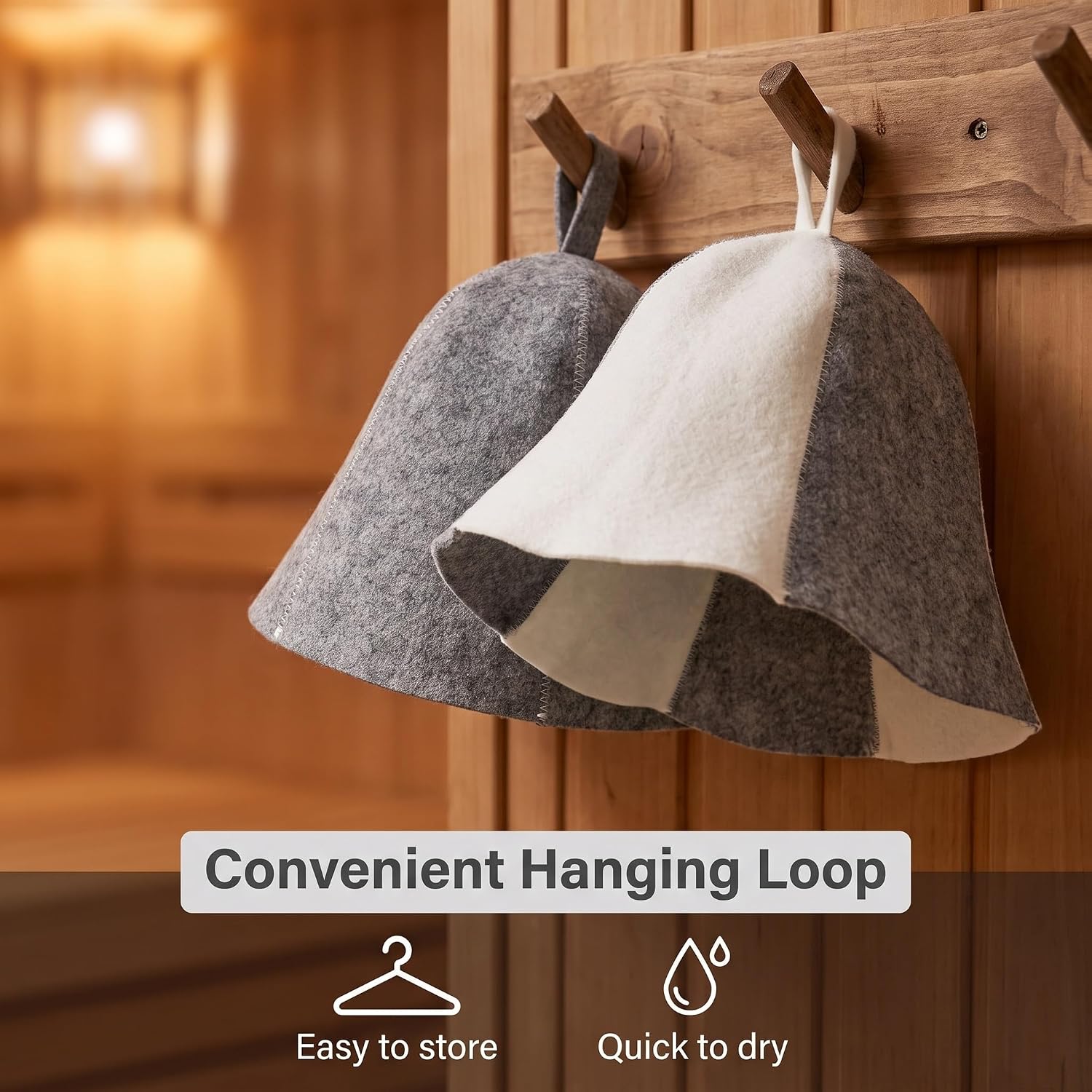 2 Pack Wool Sauna Hat Ukrainian Banya Cap for Men Women Bath House review