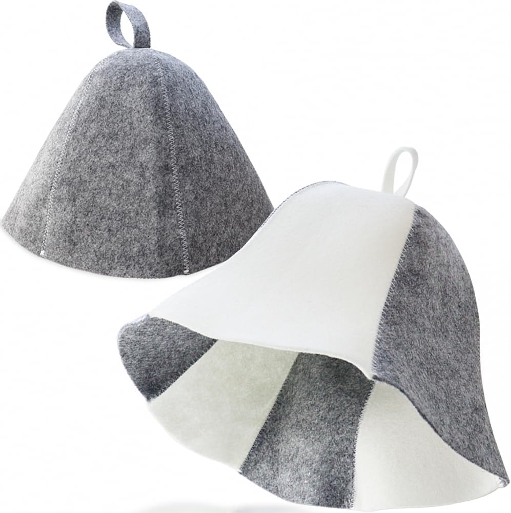 2 Pack Wool Sauna Hat Ukrainian Banya Cap for Men Women Bath House review