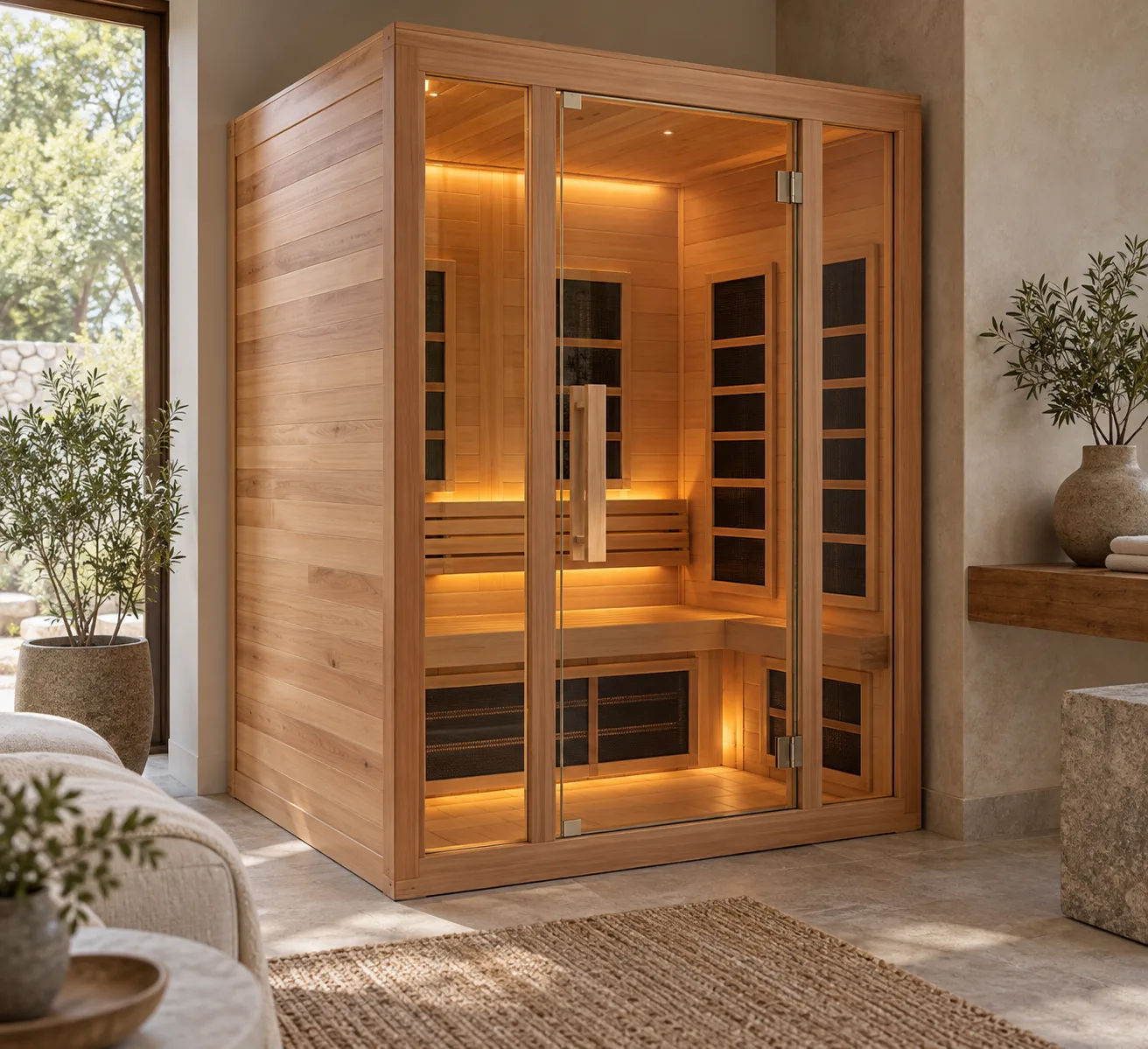 Dynamic Saunas Venice 2-Person Low EMF (Under 8 MG) FAR Infrared Sauna, Curb Side Delivery New review